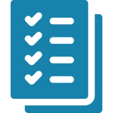 Blue checklist graphic illustration