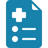 Healthcare form with cross symbol